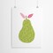Fruit Pear Green by Lisa Nohren  Poster Art Print - Americanflat